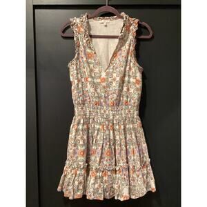 Anna cate floral morgan sleeveless cotton mini swing flare dress M